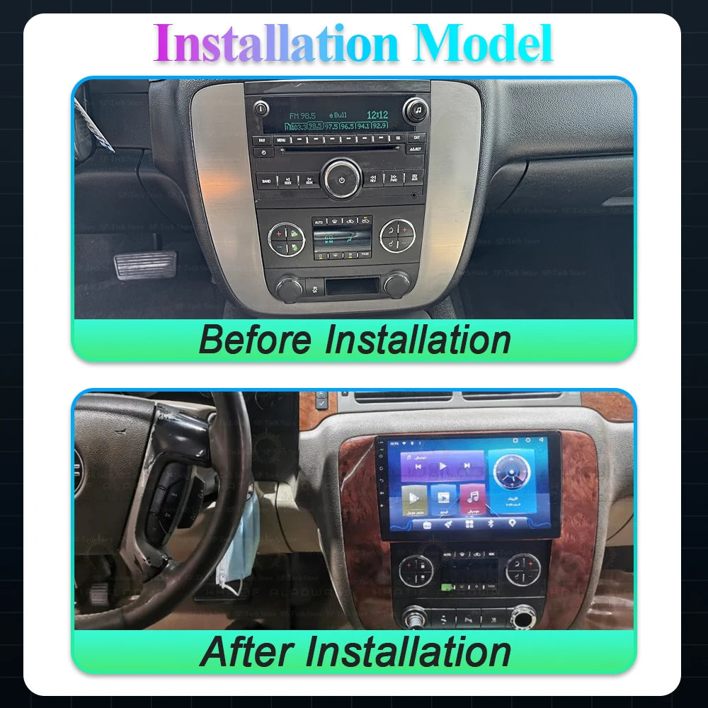 Android 16 For Gmc Yukon 3 Gmt 900 For Chevrolet Tahoe 3 2006-2014 Car Radio Multimedia Vi | AUTOKITSHOP