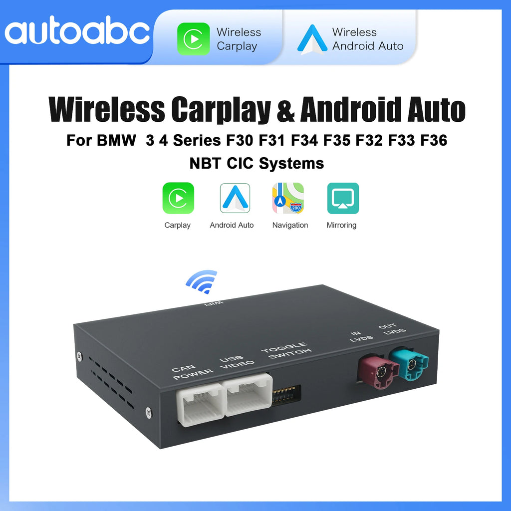 Android Auto Wireless CarPlay for BMW NBT CIC 3 4 Series F30 F31 F34 F35 F32 F33 F36 Modul