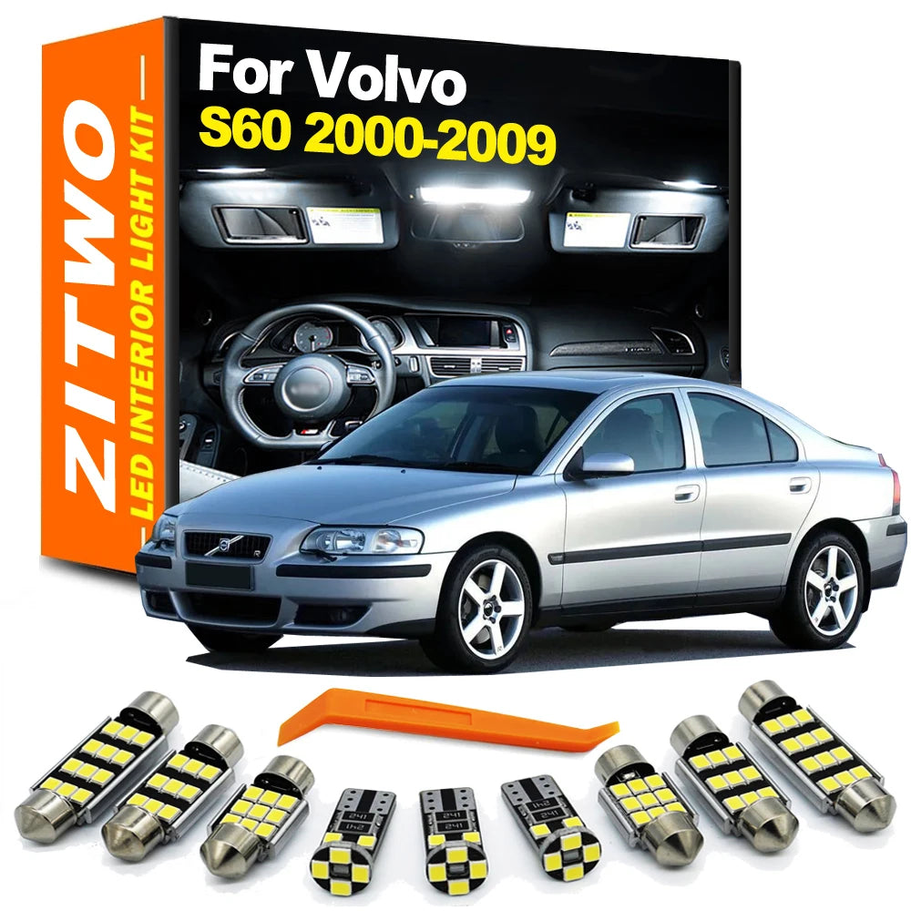 ZITWO 16Pcs LED Bulb Interior Dome Map Reading Light Kit For Volvo S60 I MK1 2000 2001 2002 2003 2004 2005 2006 2007 2008 2009