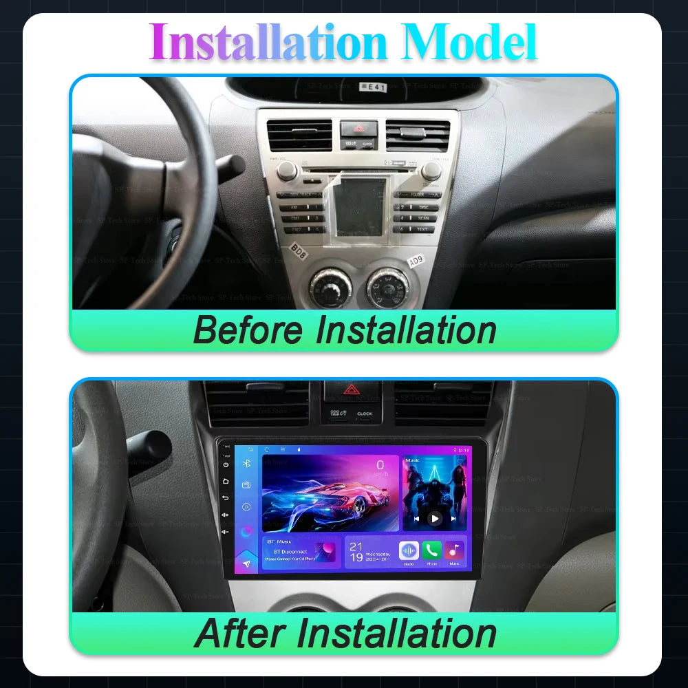 Android 16 For Toyota Vios Yaris 2007 2008 2009-2012 Car Radio Multimedia Video Player Aut | AUTOKITSHOP