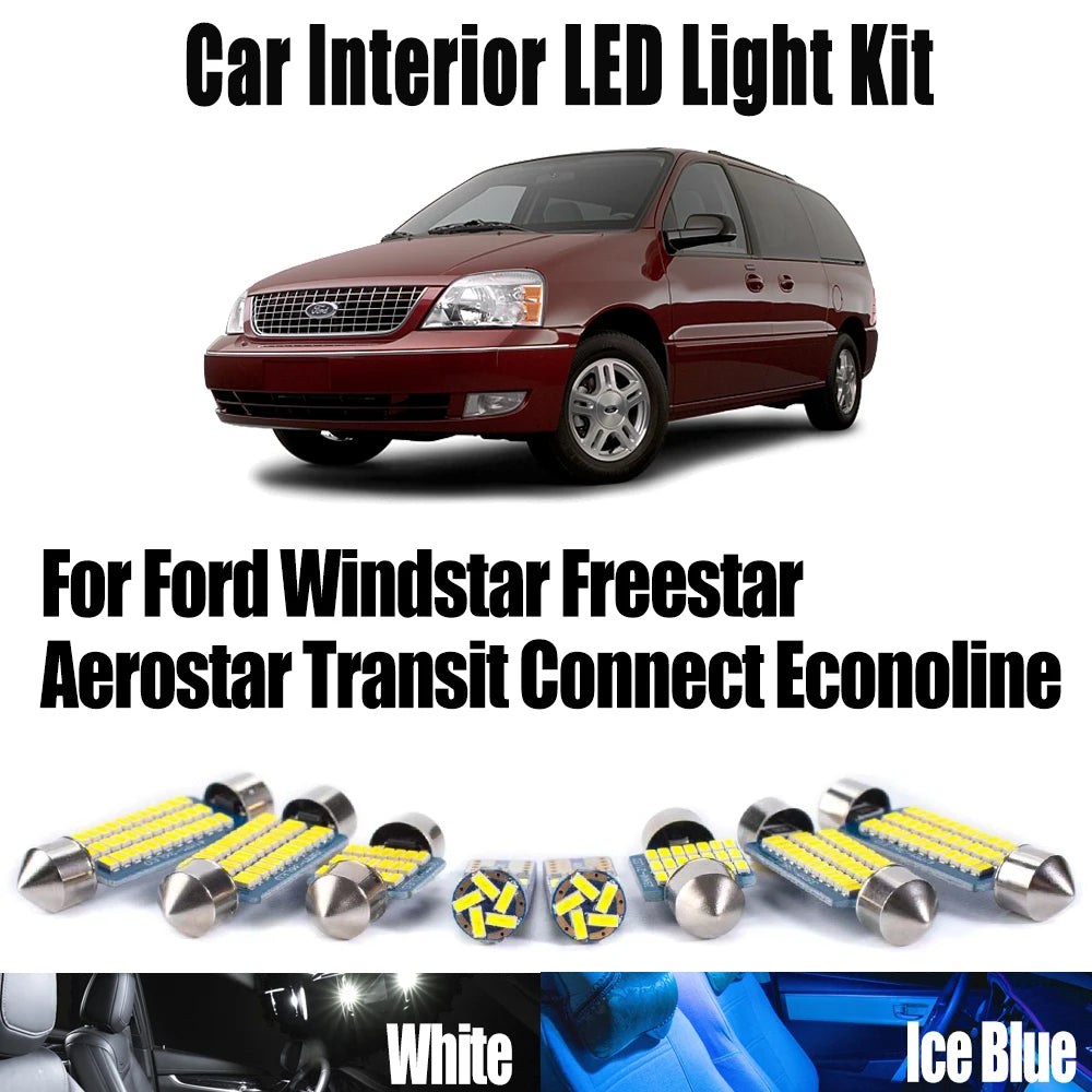 LED Interior Light Kit for Ford Windstar Freestar Aerostar Transit Connect Econoline - Canbus Error-Free Bulbs | AUTO...