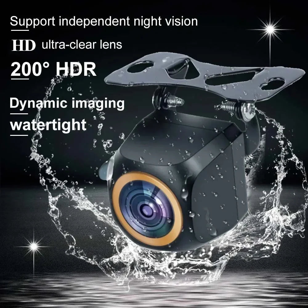 AHD 1920x1080P Car Rear View Camera 200° for Fisheye Golden Lens Full HDR Night Vision Veh