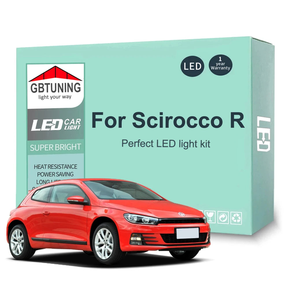 11-Piece LED Interior Light Kit for Volkswagen VW Scirocco R - Canbus Error-Free Bulbs | AUTOKITSHOP