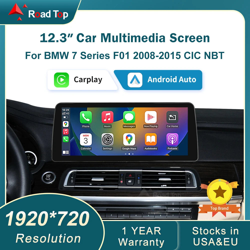 Wireless CarPlay Linux Touch Screen For BMW 6 7 Series 2008-2015 F01 F02 F03 F06 F12 F13 A