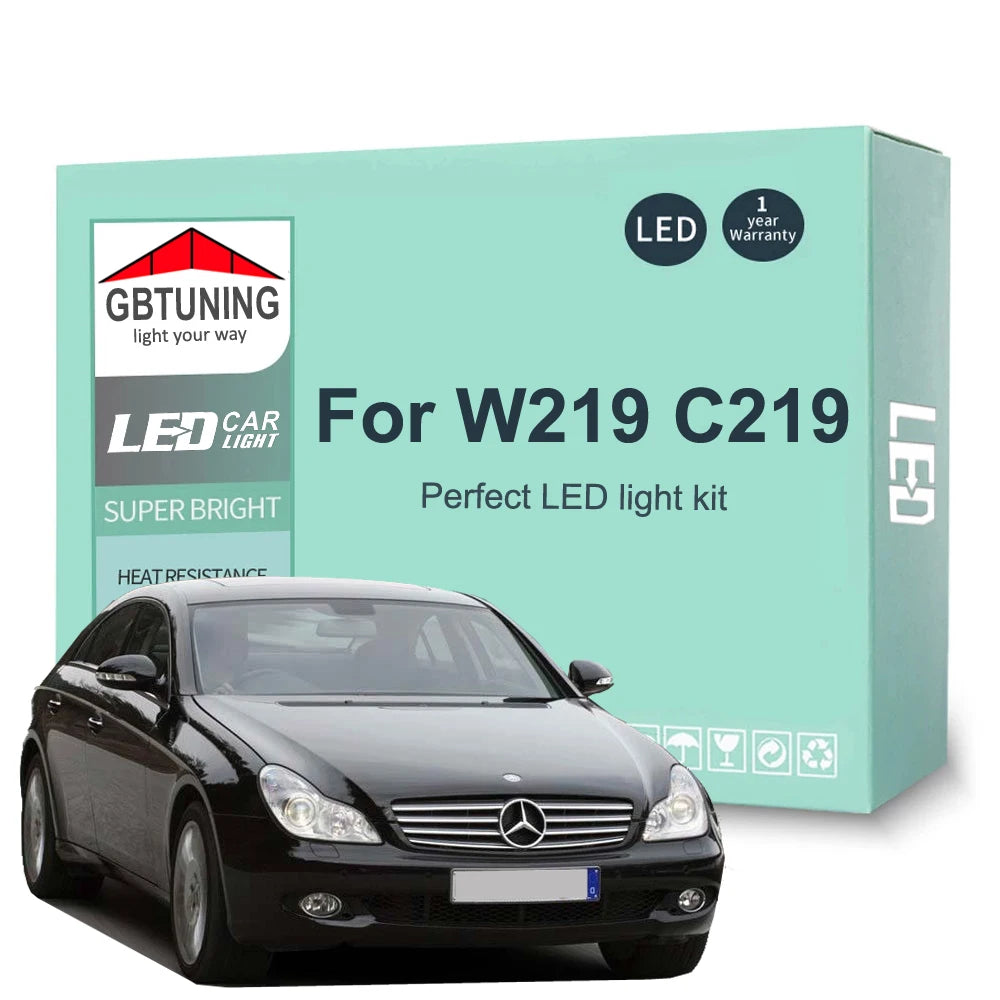 23-Piece LED Interior Light Kit for Mercedes Benz CLS Class W219 C219 2004-2010 - Canbus Dome Map Door Trunk Bulbs | ...