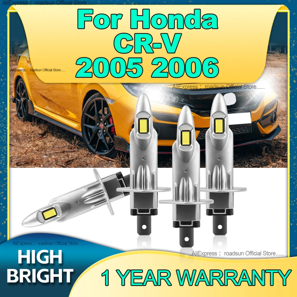 2/4Pcs 25000LM LED Car Light Headlight H1 Wireless Lamp 6000K CSP Chip High Bright Bulbs 1