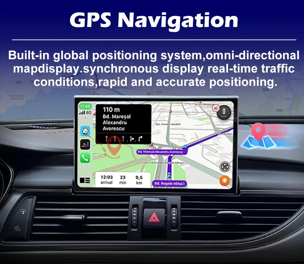 Android Auto Carplay For Audi A6 C7 A7 2012-2018 Car Radio Video Multimedia Player WiFi BT