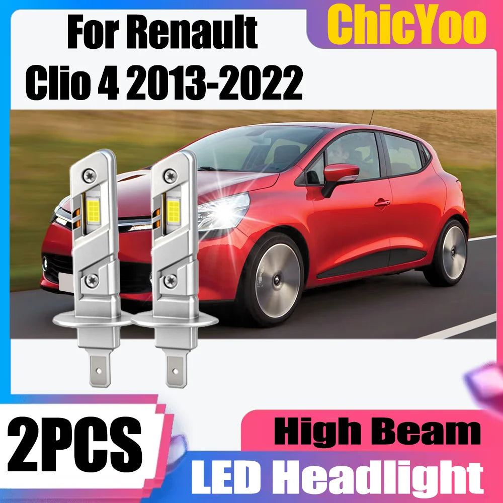 2X 6000K White H1 High Beam LED Headlight 12V 25000LM 130W For Renault Clio 4 2013 2014 20