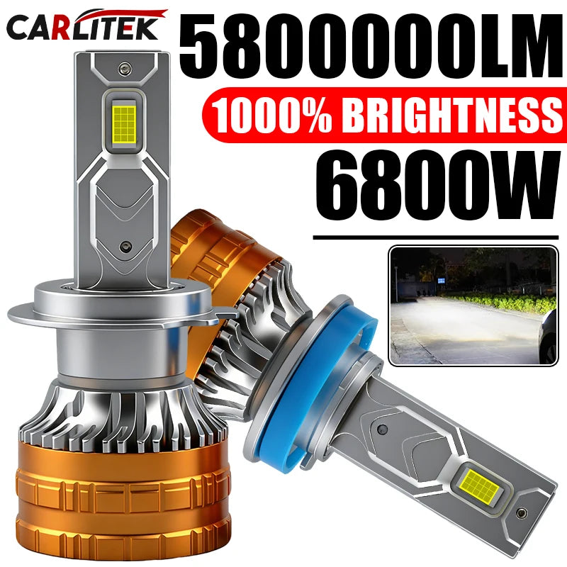 5800000LM H7 Canbus LED Headlight Bulbs 6800W H4 H11 H1 H8 H9 9005 HB3 9006 HB4 9012 HIR2