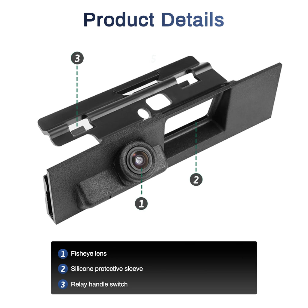 Trunk Switch Handle Car Rear View Camera For Ford Mondeo MK3 MK4 MK5 S-Max 2014-2018 170 D