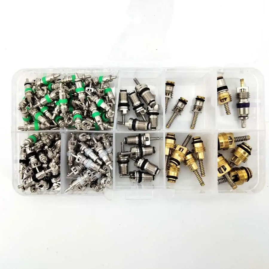 Boxed Automotive Car A/C Air Conditioning R134A Valve Core Assortment Set