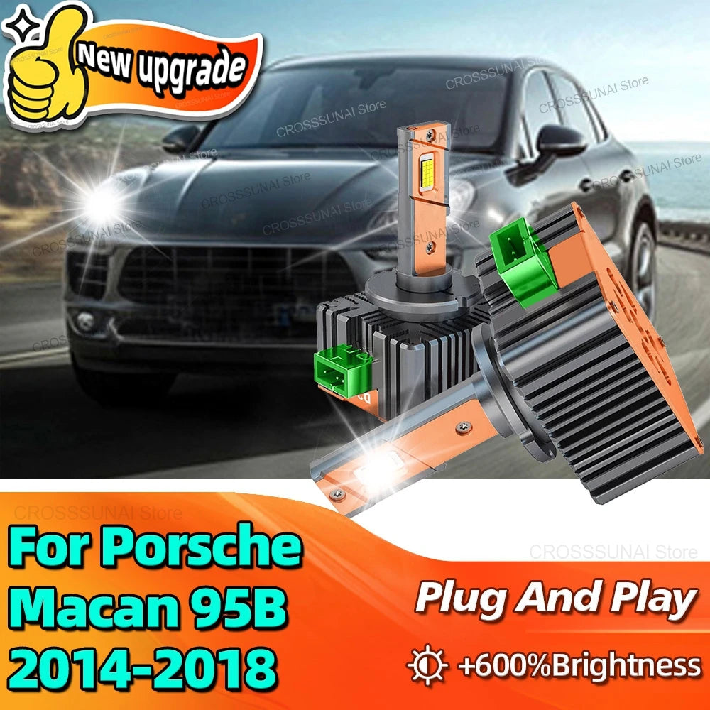 For Porsche Macan 95B 2014 215 2016 2017 2018 LED Headlight Bulbs D3S Car Lamp 30000LM Can