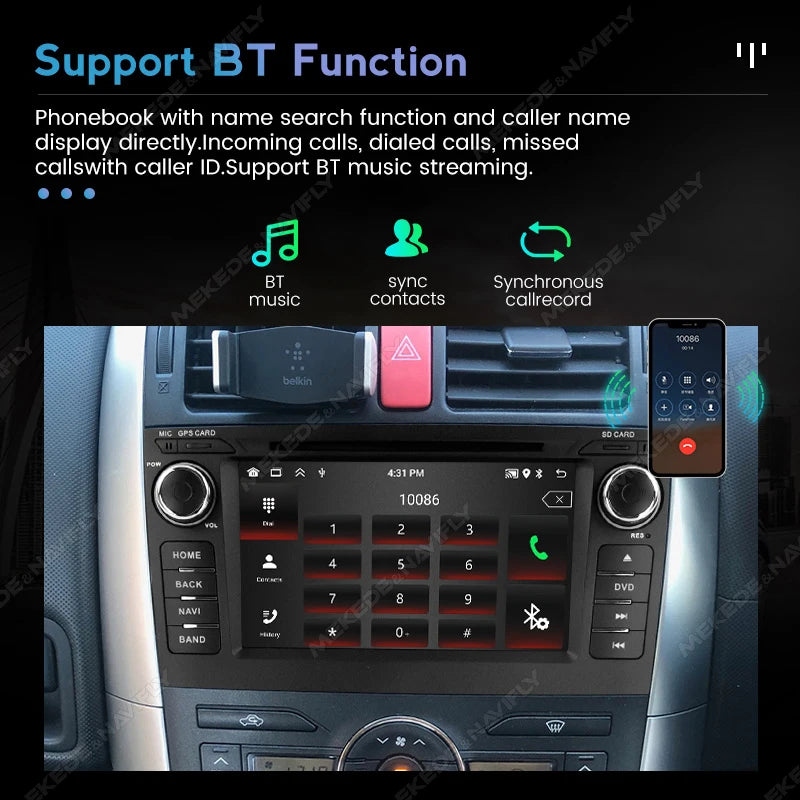7 Inch Android 15 Wireless Carplay Android Auto Car Radio Stereo for Toyota Auris 2006 - 2 | AUTOKITSHOP