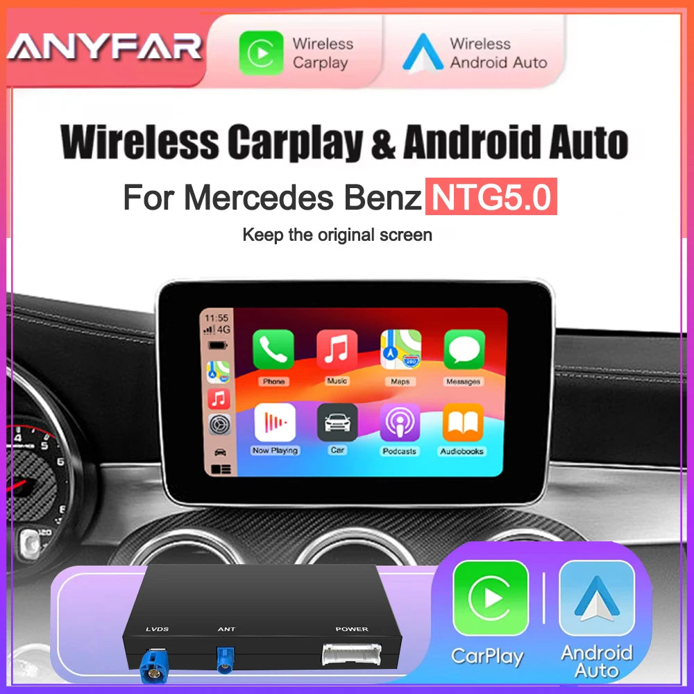 Wireless Android Auto for Mercedes Benz S Class W222 NTG5.0 Carplay Interface Mirror Link