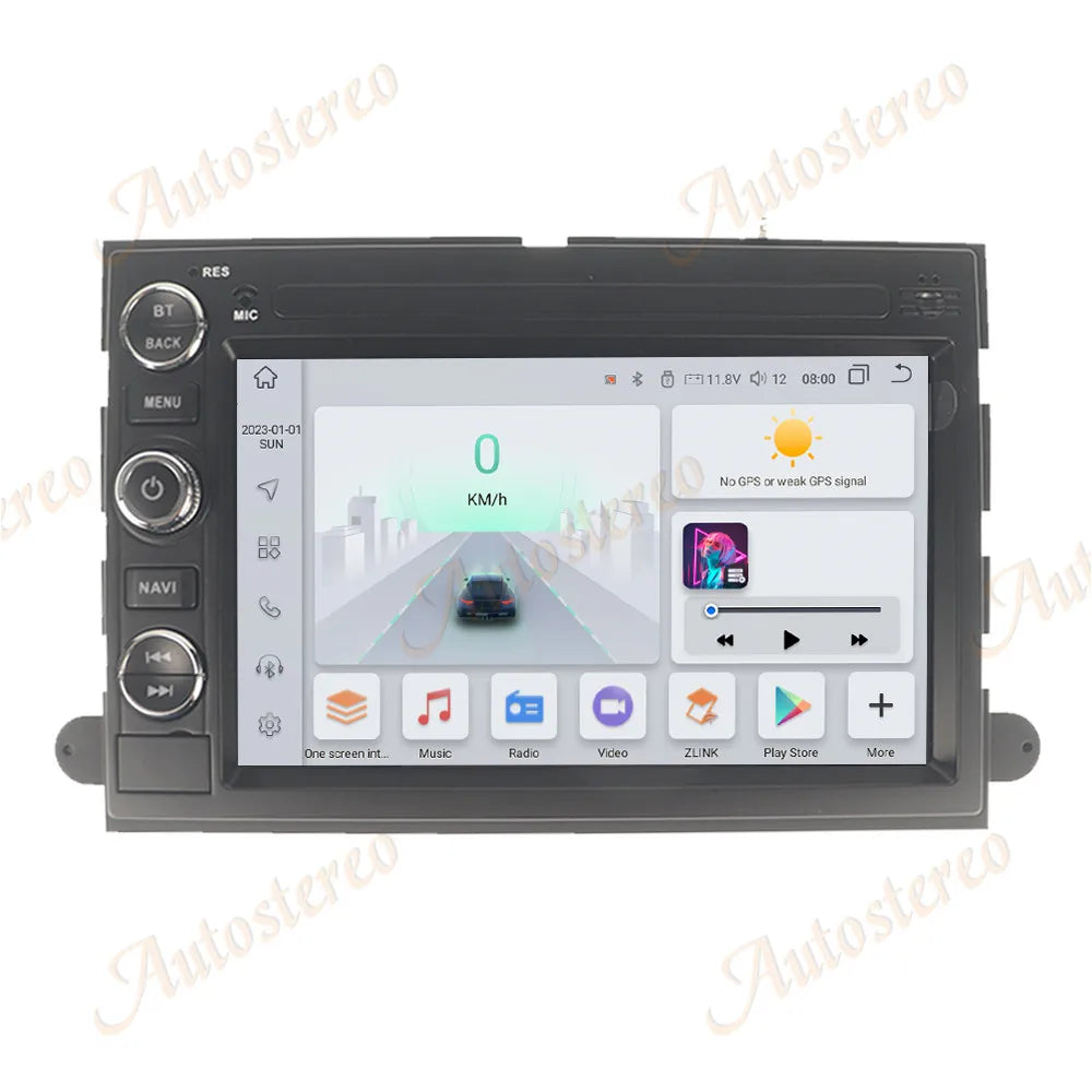 7 Inch Car Radio for Ford Mustang Explorer F150 2003-2008 CarPlay Android 14 Multimedia Pl