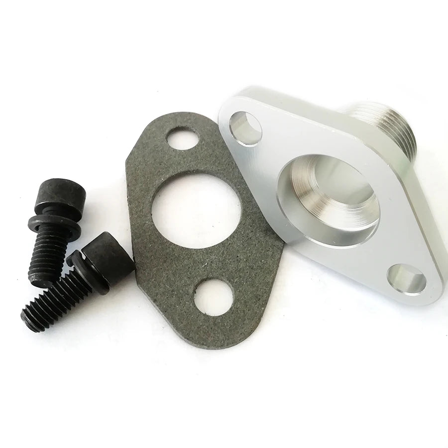AN12 Turbo Oil Drain Adapter Return Flange Aluminum For Garrett GT28 GT30 GT35