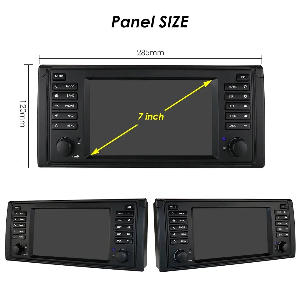 Carplay Android Auto Car radio For BMW 5 Series E39 M5 1996-2003 X5 E53 Multimedia car int