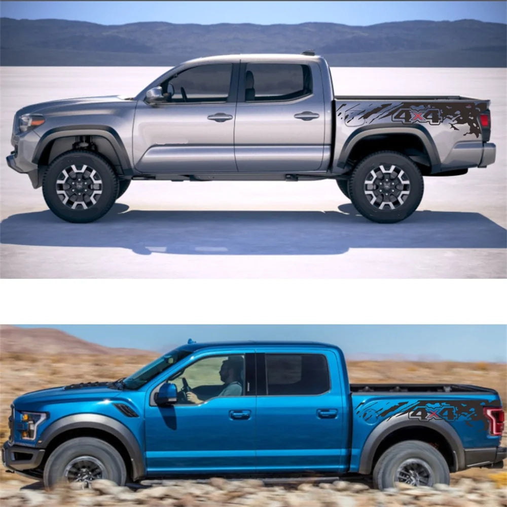 Car Sticker Decal For Mitsubishi L200 F150 Pickup Trunk Side Universal