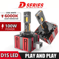 LED LED Headlights HID D1S D3S D8S 4500k and 6000k switchable wo-sided 56pcs CSP Chip 6500