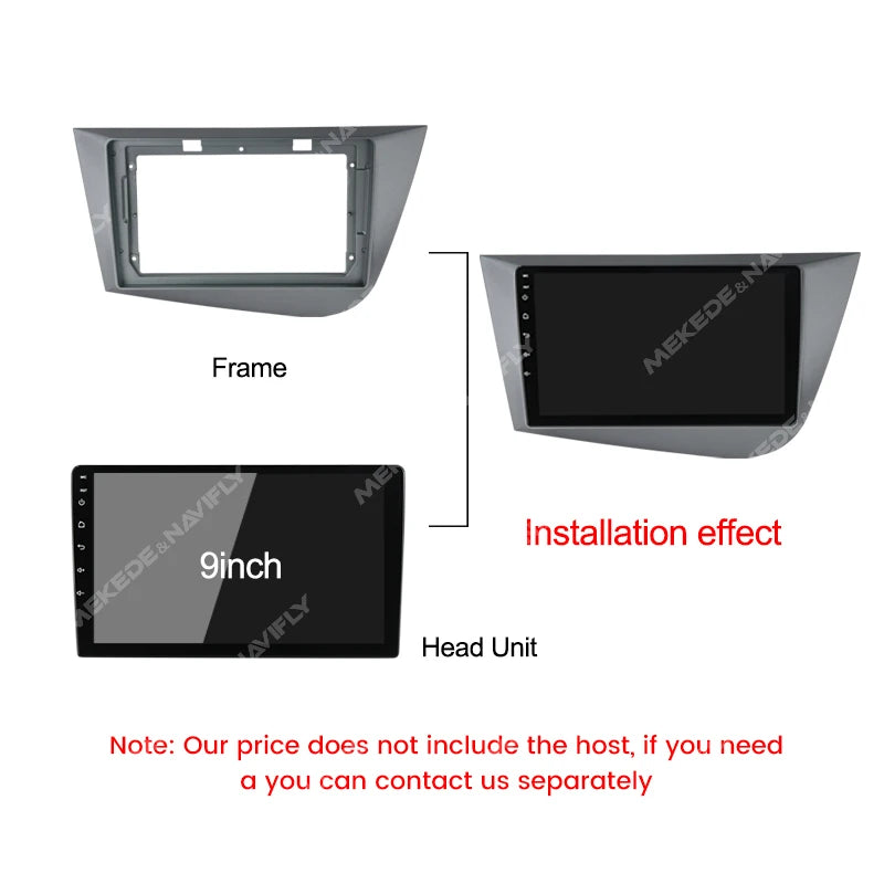 Car Radio Fascia Frame For Seat Leon 2005 2006 2007 2008 2009-2012 Optional Cable CAN Dash