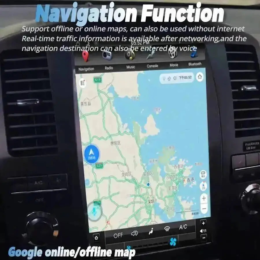 For Nissan Pathfinder R51 Navara 2006-2011 Screen 12.8inch Carplay GPS DSP WiFi Vertical N | AUTOKITSHOP