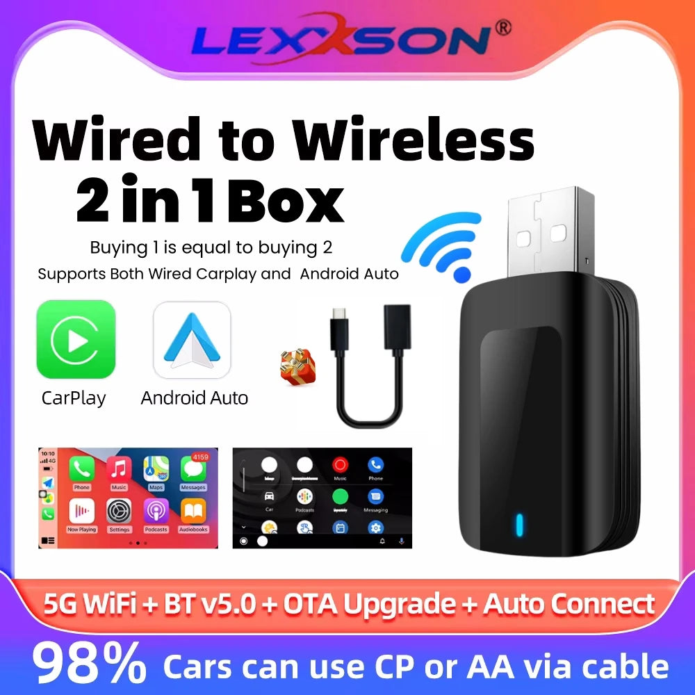 Carplay Android Auto Wireless Adapter for Toyota Mazda Nissan Camry Suzuki Subaru Citroen  | AUTOKITSHOP