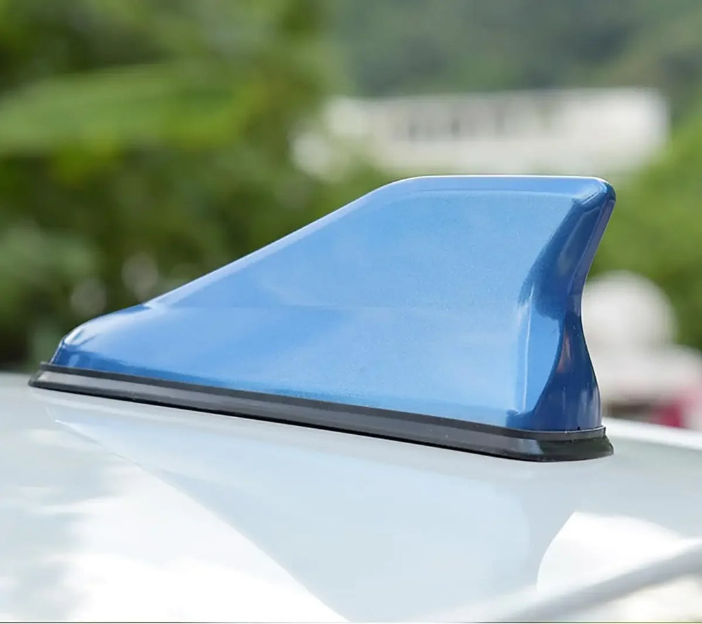 Car Shark Fin Antenna Cover Universal Carbon Fiber Look Radio Signal Aerials Roof Exterior Acces - Automotive LED Light