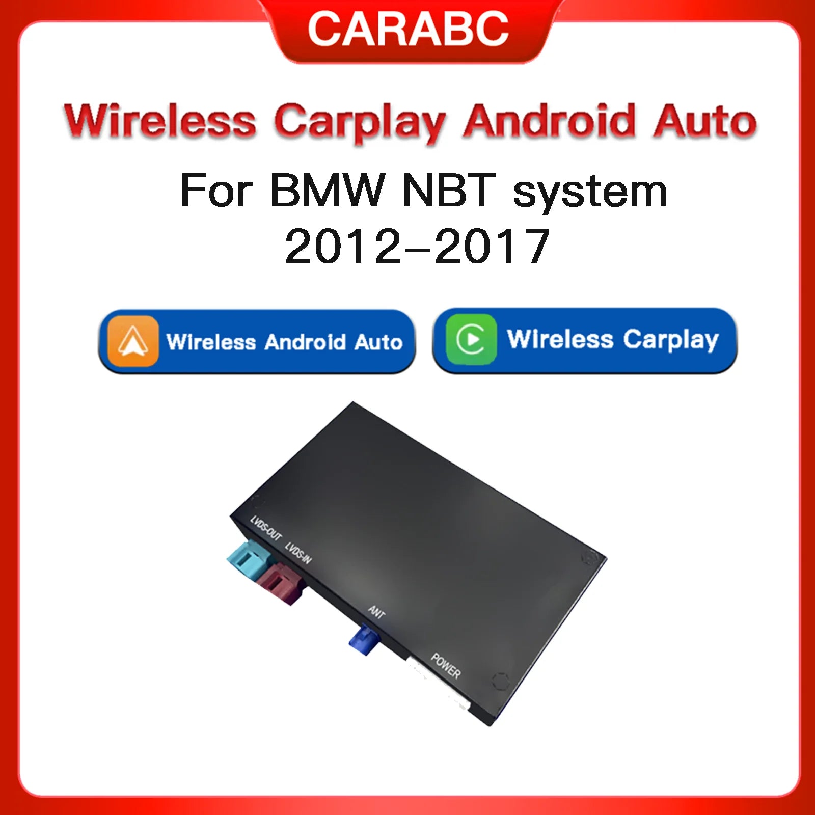 CARABC Wireless CarPlay Android Auto module For BMW NBT 1 2 3 4 5 7 Series F20 F21 F23 F30 | AUTOKITSHOP