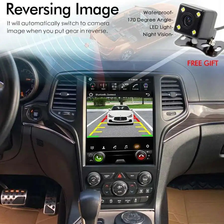 256GB Android 14 IPS Screen Car Radio GPS Navigation For JEEP Grand Cherokee Stereo Multim