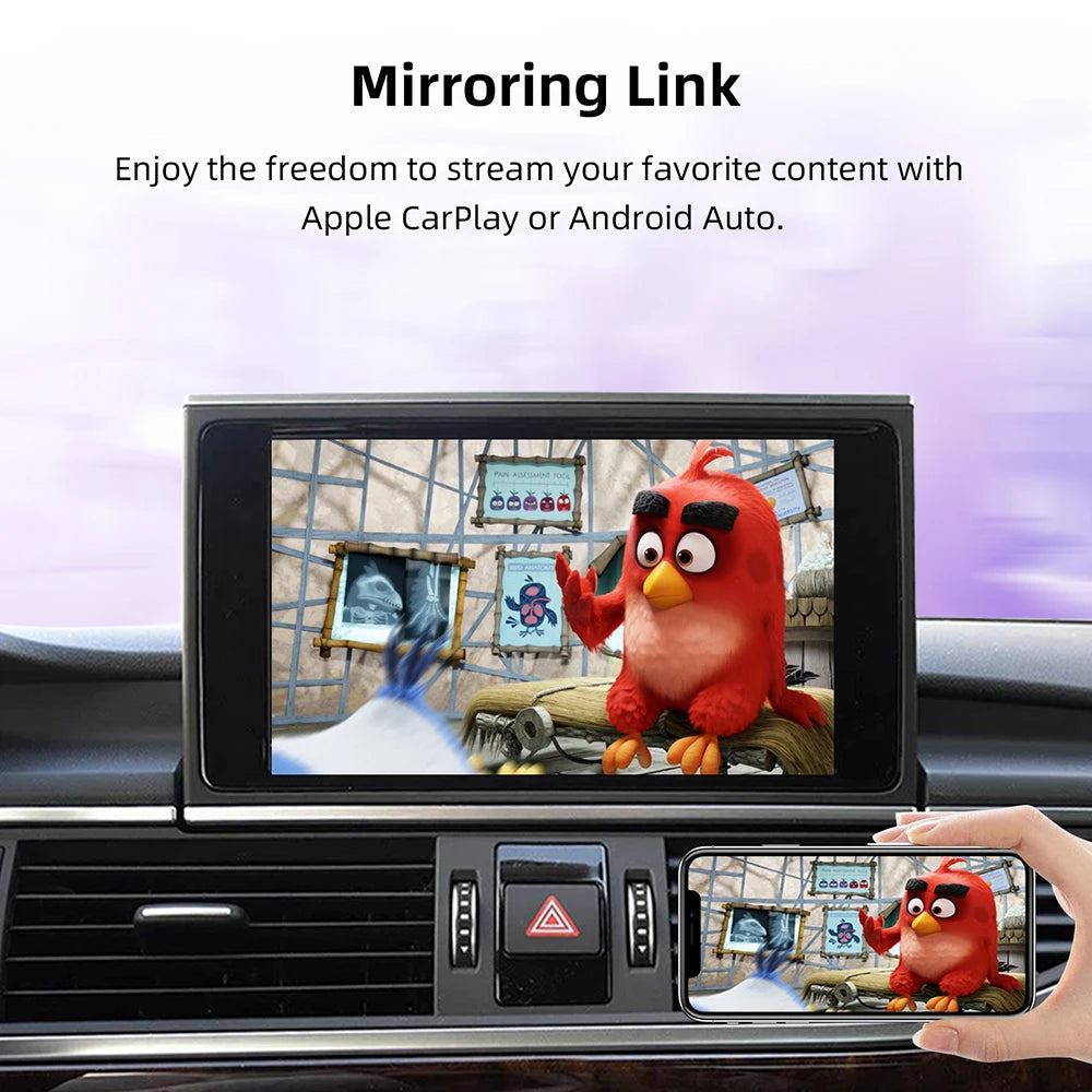 Wireless CarPlay Android Auto MMI Interface for Audi A4 A5 A6 A7 Q2L Q5L Q7 with AirPlay M