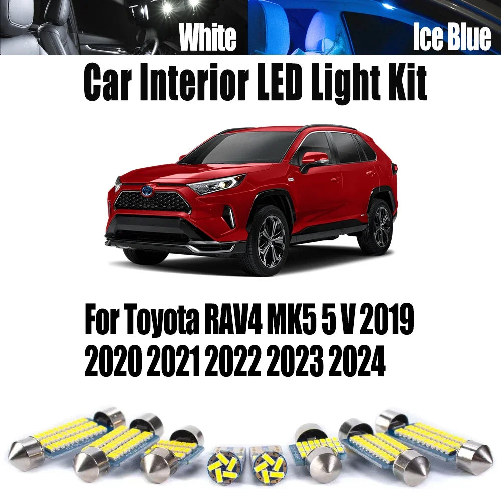10-Piece LED Interior Light Kit for Toyota RAV4 MK5 5 V - Canbus Error-Free Bulbs | AUTOKITSHOP