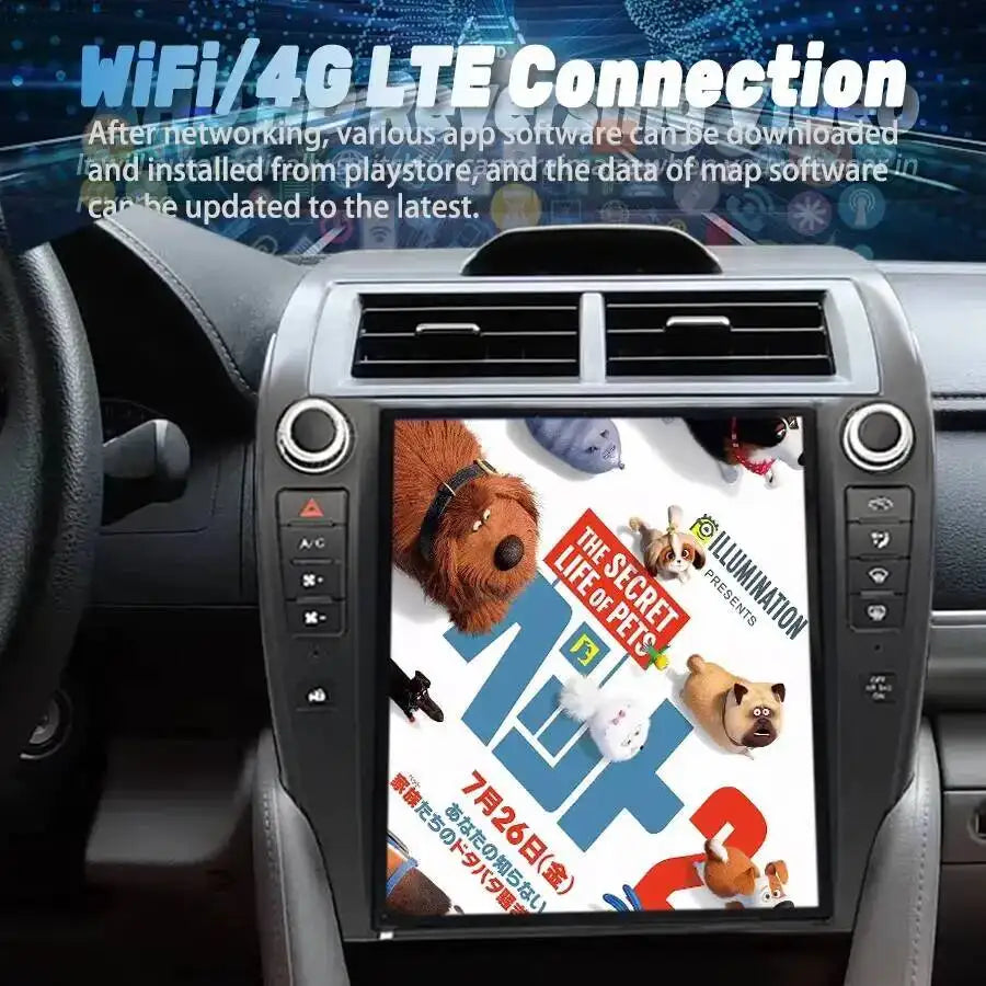 12inch Android 15 Screen Carplay Video Player For Toyota Camry 7 XV 50 55 US Version 2012- | AUTOKITSHOP