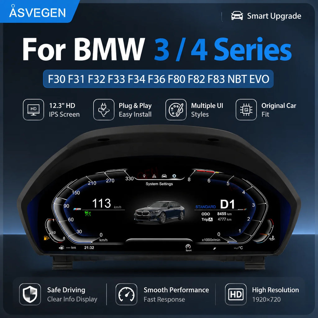 Virtual Cockpit LCD Instrument Cluster For BMW 3 4 Series F30 F31 F32 F33 F34 F36 F80 F82