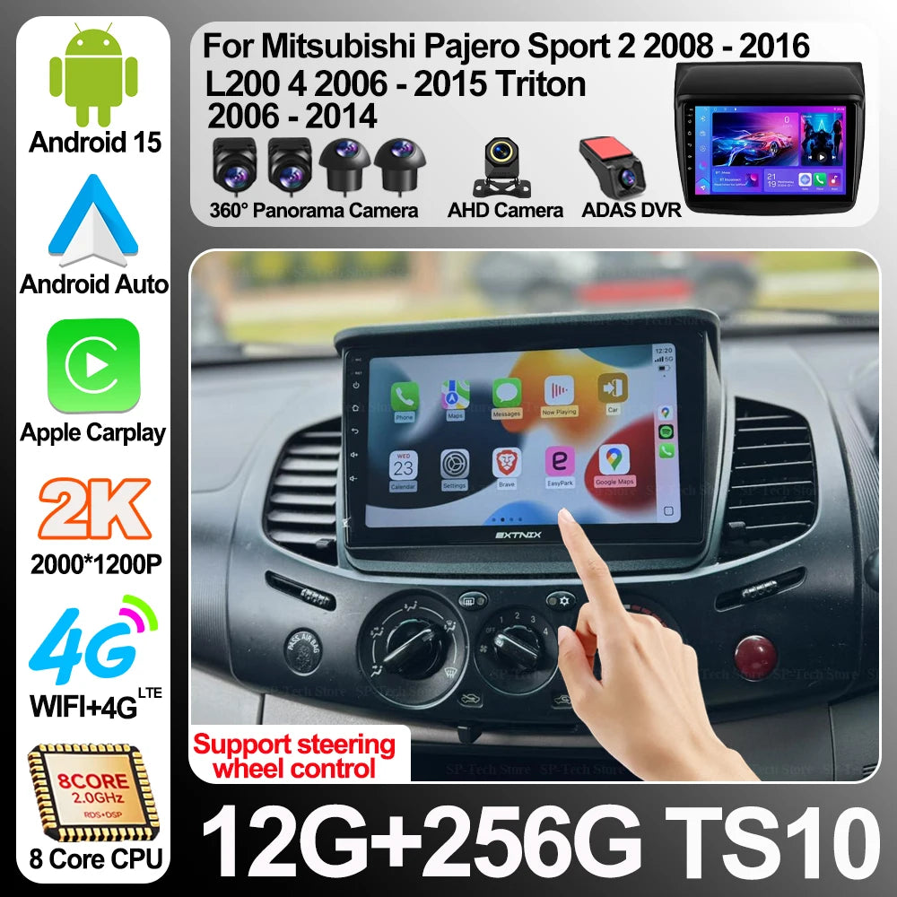 Android 16 Car Radio Multimedia Player For Mitsubishi Pajero Sport 2 2008 - 2016 L200 4 20 | AUTOKITSHOP