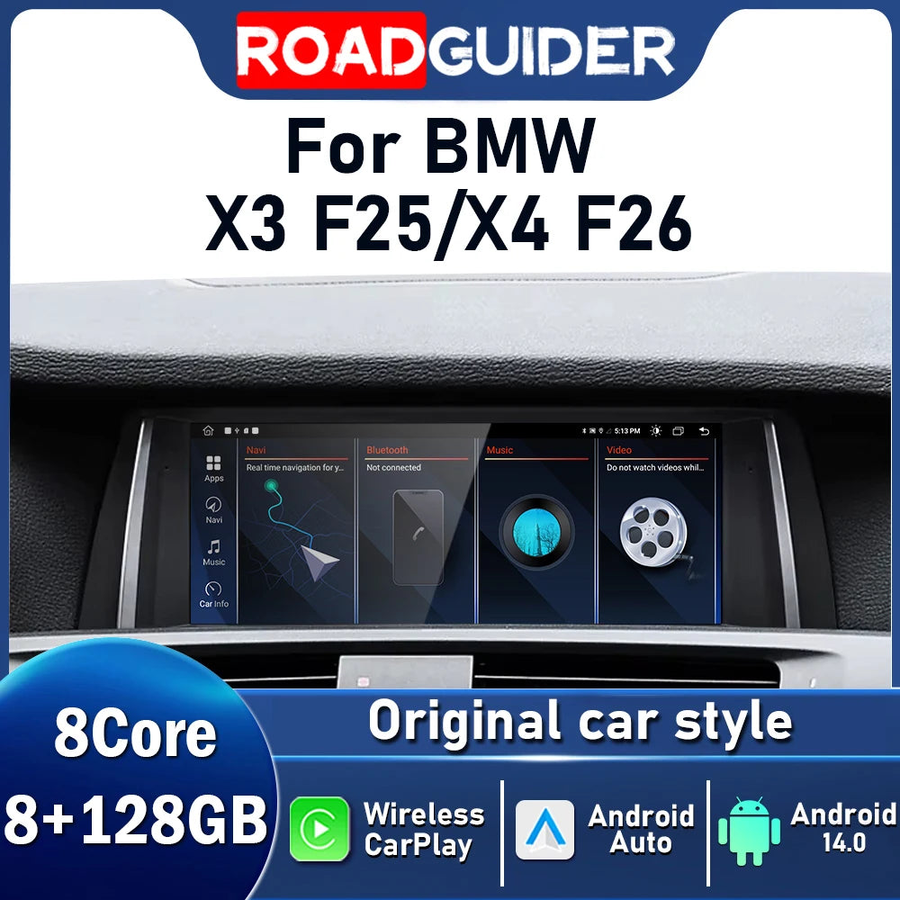 8.8INCH Andriod For BMW X3 X4 2011 -2017 CIC EVO NBT System GPS Navigation Car Multimedia