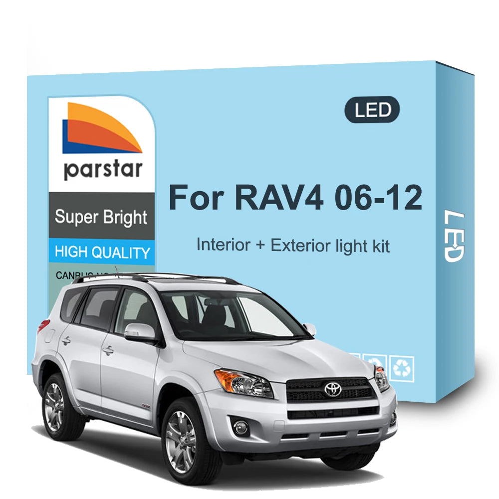 LED Interior and Exterior Light Kit For Toyota RVA4 2006 2007 2008 2009 2010 2011 2012 Headlight Fog Turn Parking Reverse Light
