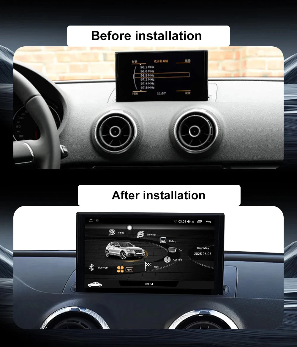 Android 16 Auto Carplay For Audi A3 2013 2014 2015 2016 2017 2018 Car Radio Multimedia GPS