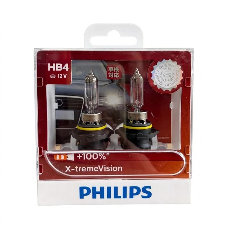 Philips X-treme Vision 9006 HB4 12V 55W P22d +100% More Vision Light Car Halogen Headlight