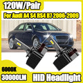 Canbus LED Headlights D1S 30000LM HID Xenon Headlamp Bulbs 6000K 120W Front Lamps For Audi