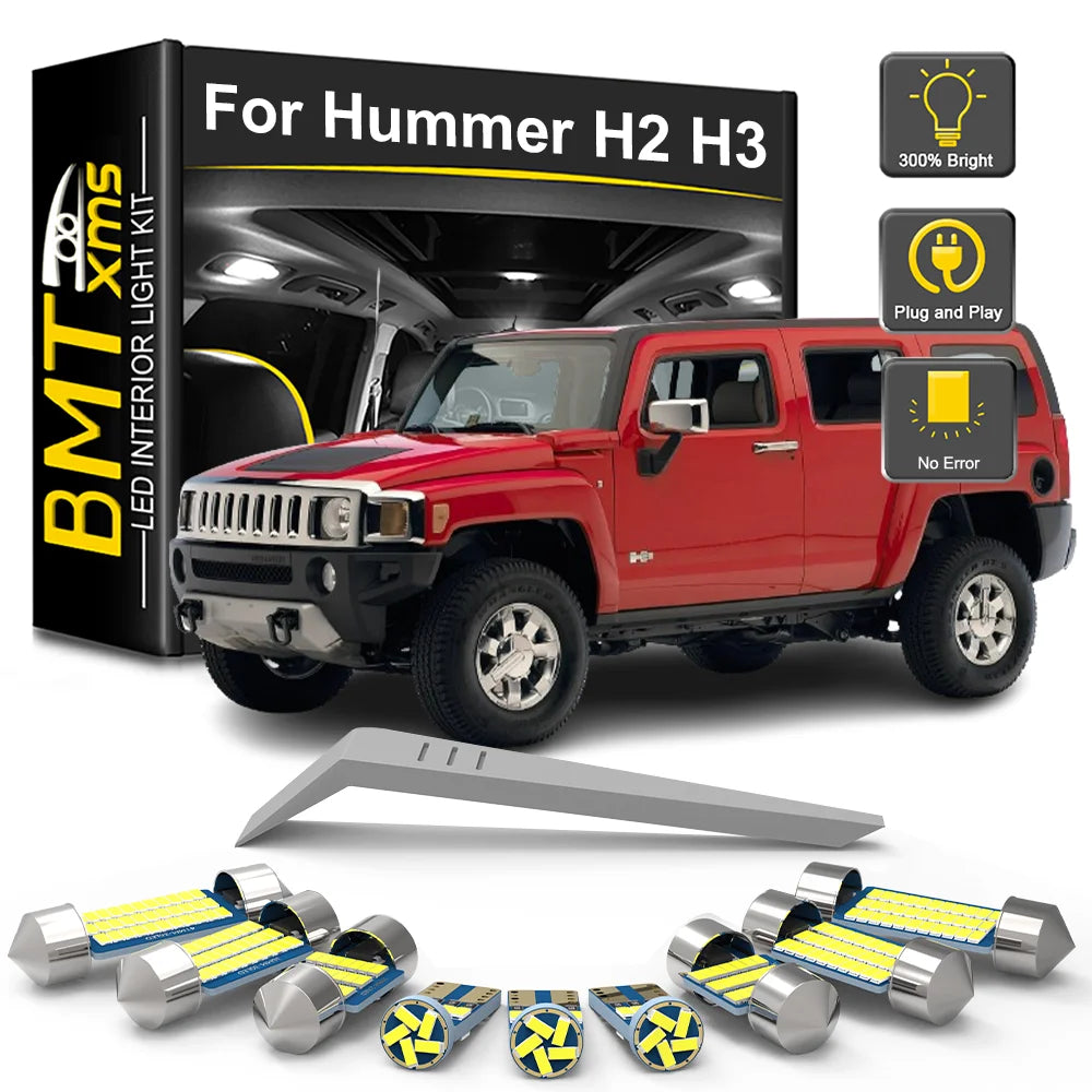 LED Interior Light Kit for Hummer H2 H3 2003-2006 - Canbus Dome Map Door Trunk Bulbs | AUTOKITSHOP