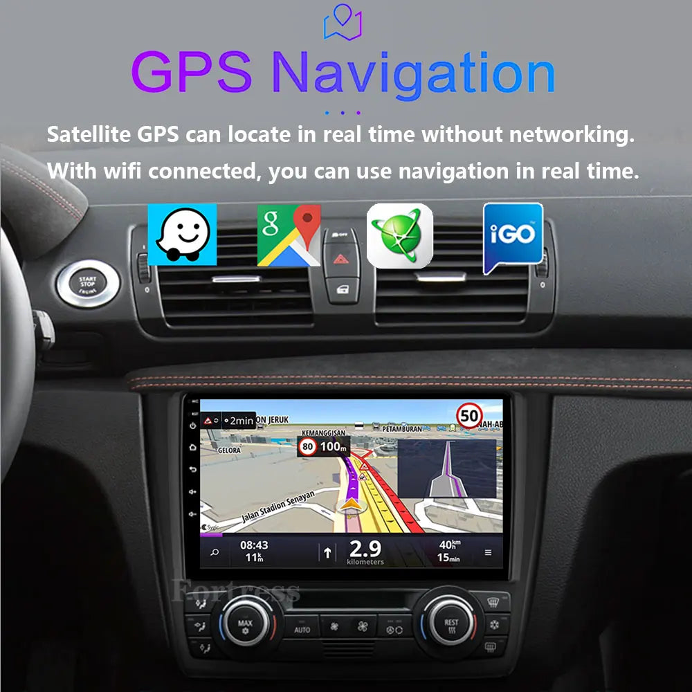 Car Radio Android 16 For BMW 1 Series E81 E82 E87 E88 2004-2012 Carplay Multimedia Video P