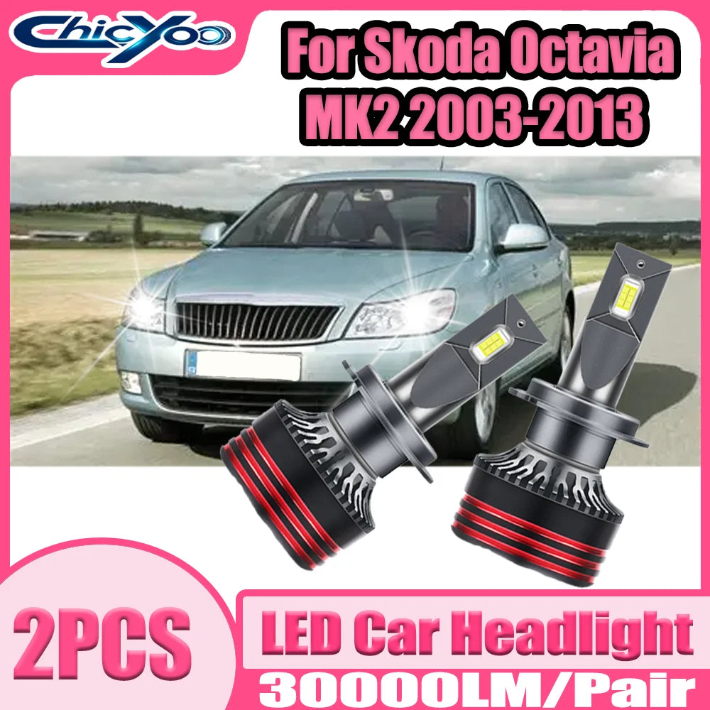6000K Super White H7 LED Car Headlights 150W 30000LM Plug and Play Auto Headlamps Bulbs 12
