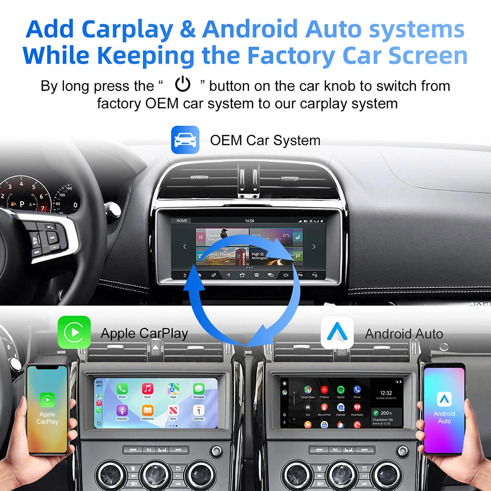 Wireless CarPlay Android Auto decoder box CarPlay Interface for 10.25 inches for Ranger Ro