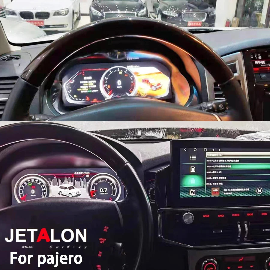 For Mitsubishi Pajero V93 V97 2006-2019 LCD Digital Cluster Linux Car Instrument Panel Vir