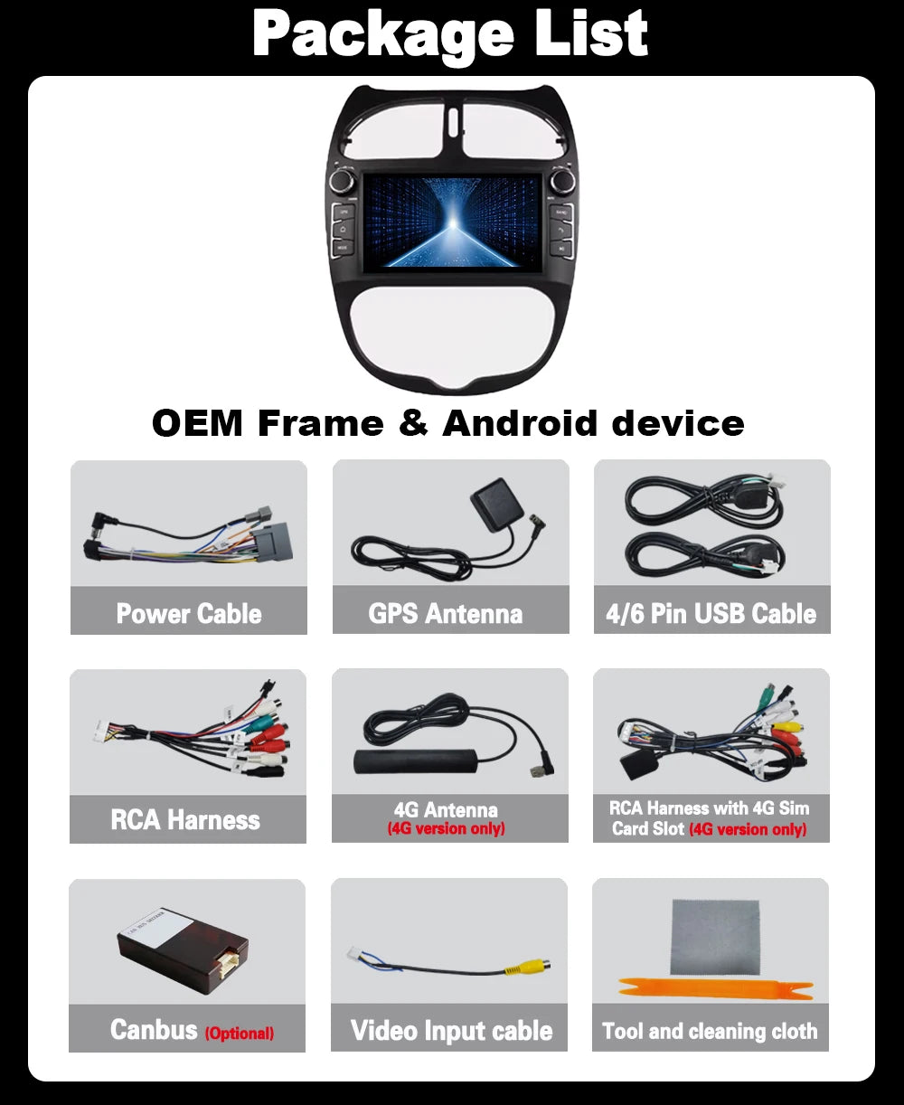 7inch 2Din Android 16 Car Radio For Peugeot 206 206CC 206SW 2000-2008 Multimedia Player Na