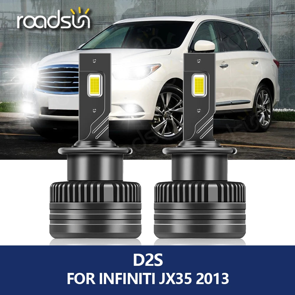 roadsun D2S Led Headlight for Infiniti JX35 2013 30000LM Car Light 1:1 Xenon 6000K White 1