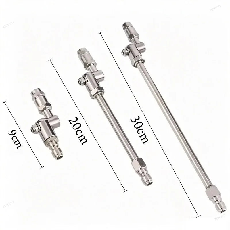 Universal High Pressure Car Wash Gun with 1/4 Quick Plug, Rotating Spray Nozzle Extension Pole f - Automotive LED Light