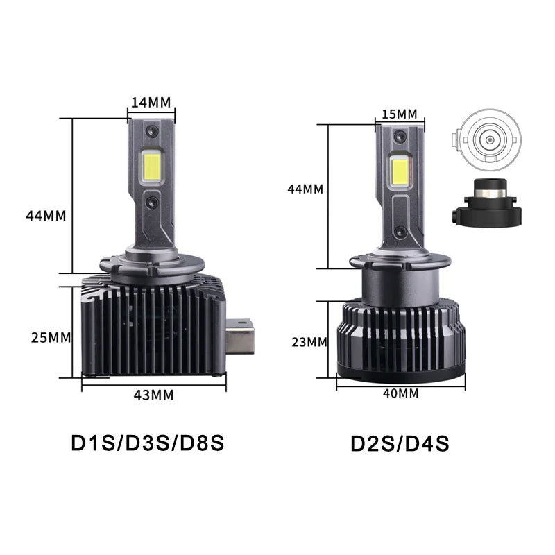 D SERIES 2Pcs D3S Car LED Headlight HID Bulbs D1S D2S D4S D5S D8S Canbus 35W Matching Ball