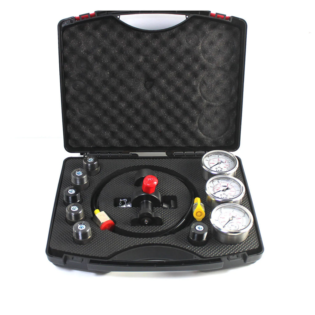Hydraulic Gauge Test Kit Hydraulic Nitrogen Accumulator Charging System Gauge Pressure Tes