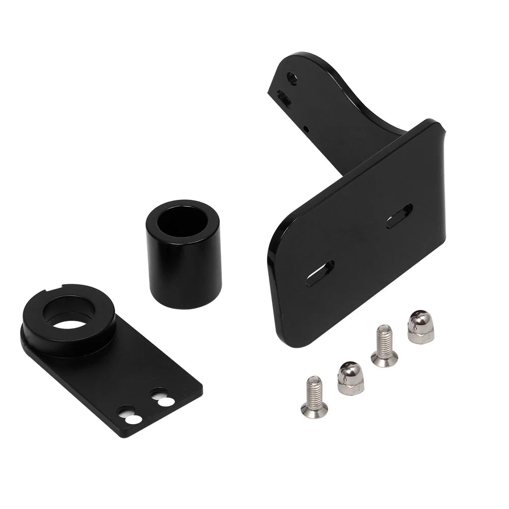 Black Modified Side Mount License Plate Bracket Holder for Harley Softail Fat Boy Breakout Dyna  - Automotive LED Light